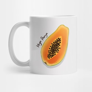 Fun Hiya Papaya Fruit Design Mug